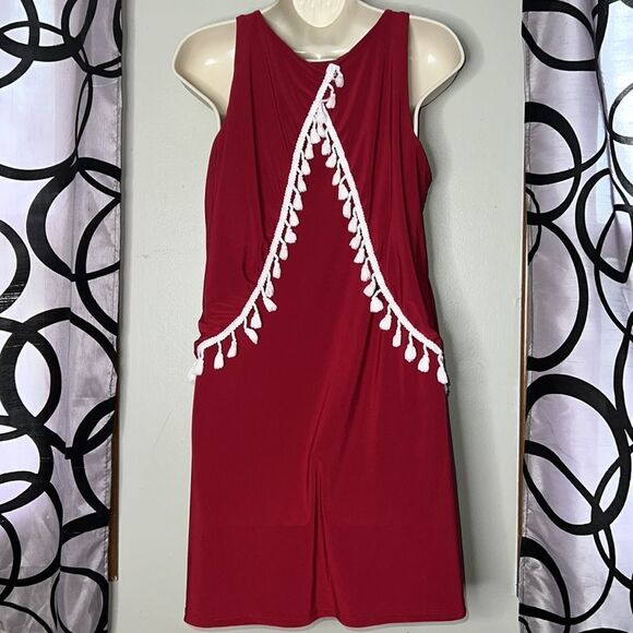 IMPRESSIONS FOR THE FRILL OF IT DRESS IN BURGUNDY - Picture 9 of 12